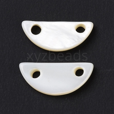 Natural Freshwater Shell Connector Charms SHEL-H001-11-1