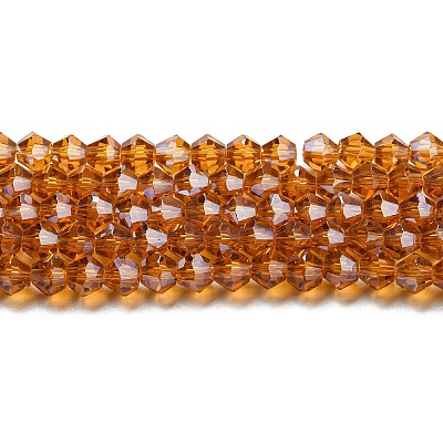 Transparent Electroplate Glass Beads Strands GLAA-F029-2mm-C28-1