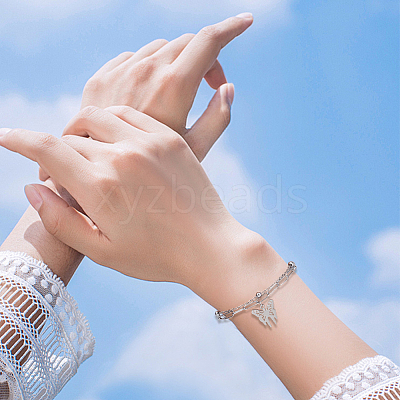 4Pcs 2 Styles Alloy Multi-strand Bracelets for Women BJEW-SC0001-59-1