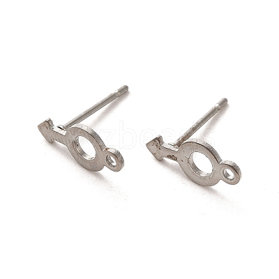 Non-Tarnish 304 Stainless Steel Studs Earrings STAS-H193-04P-1