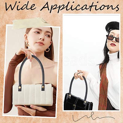 2Pcs PU Imitation Leather Bag Handles DIY-CL0001-62A-1