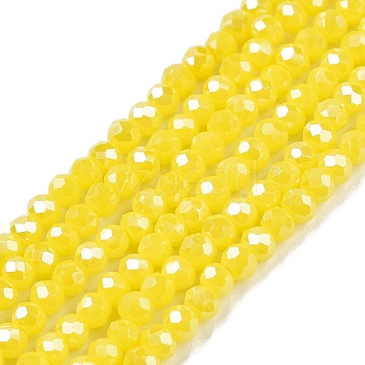 Electroplate Glass Beads Strands EGLA-A044-P1mm-A04-1