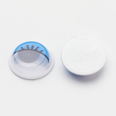 Plastic Wiggle Googly Eyes Buttons DIY Scrapbooking Crafts Toy Accessories with Label Paster on Back X-KY-S003B-10mm-M-1