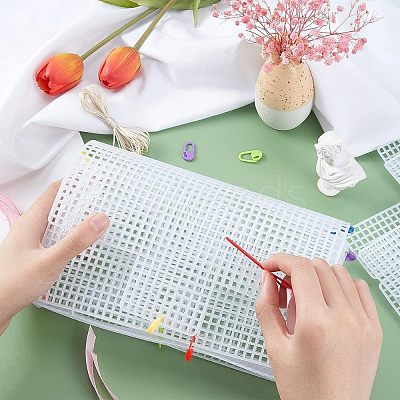 Plastic Mesh Canvas Sheets DIY-WH0257-33-1