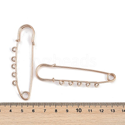 Ion Plating(IP) 304 Stainless Steel Safety Pins Brooch Findings STAS-K252-05C-RG-1