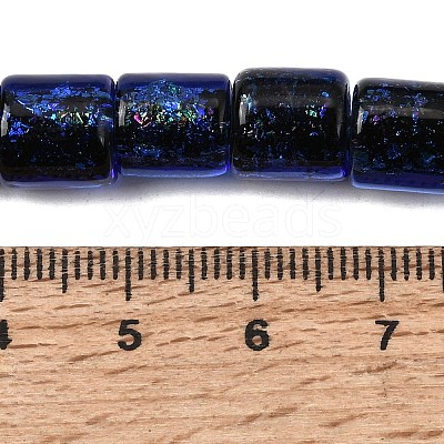 Handmade Dichroic Foil Glass Beads Strands DICH-U001-09F-1
