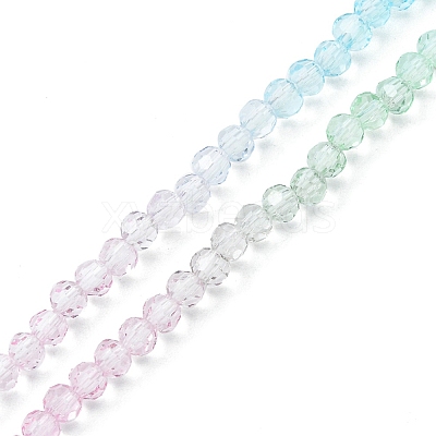 2 Strand Transparent Glass Beads Strands GLAA-YW0001-54-1