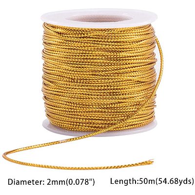 Jewelry Braided Thread Metallic Cords MCOR-PH0001-01A-1