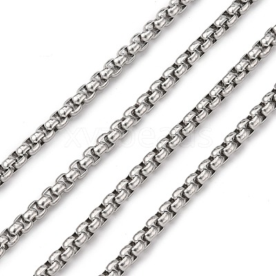 Tarnish Resistant 304 Stainless Steel Box Chains CHS-K001-37A-1
