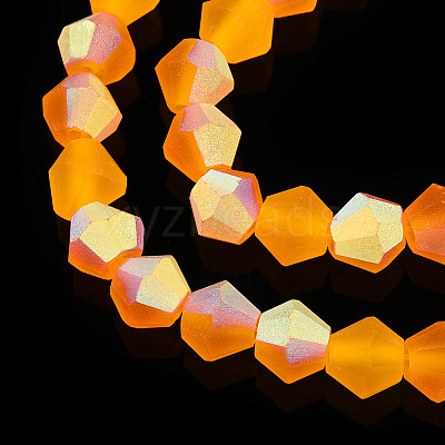 Imitate Austrian Crystal Bicone Frosted Glass Beads Strands EGLA-A039-T2mm-MB23-1