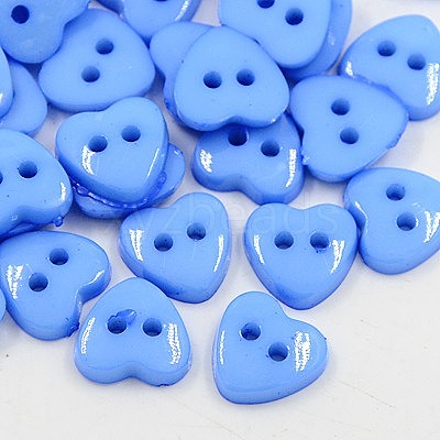 Acrylic Heart Buttons BUTT-E071-B-M-1