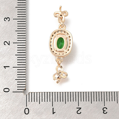Rack Plating Brass Micro Pave Cubic Zirconia Pendants KK-S399-07G-C-1