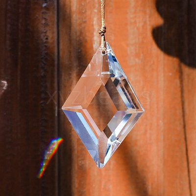 Rhombus Faceted K9 Glass Suncatchers PW-WG319FE-01-1