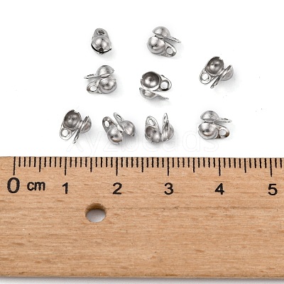 Tarnish Resistant 304 Stainless Steel Bead Tips STAS-R055-12-1