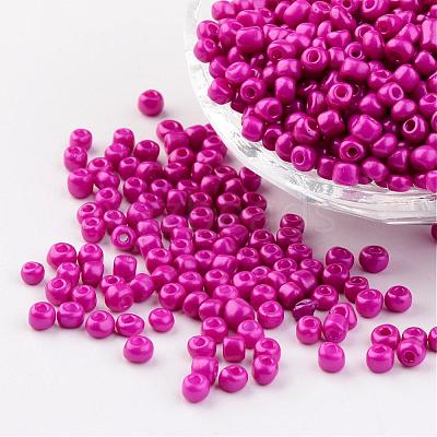 6/0 Baking Paint Glass Seed Beads X-SEED-S003-K21-1