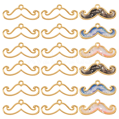 20Pcs Beard Alloy Small Handmade Pendant FIND-OC0001-52-1