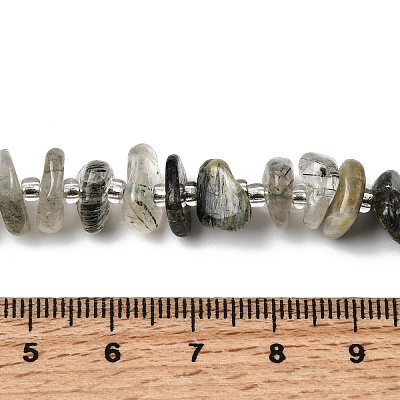 Natural Green Rutilated Quartz Beads Strands G-L649-C02-01-1