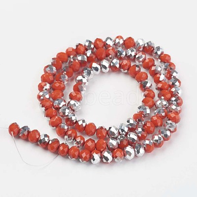 Electroplate Opaque Glass Beads Strands EGLA-A034-P4mm-M12-1