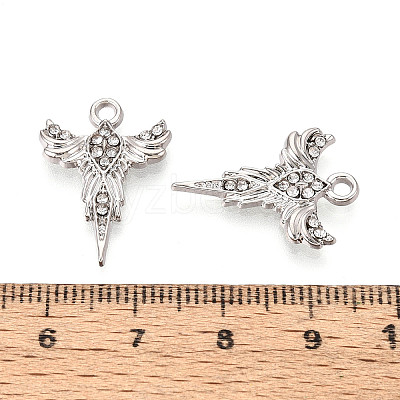 Alloy Rhinestone Pendants FIND-N008-18P-1