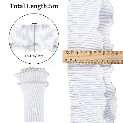 5M Polyester Ruffled Trimming DIY-GF0007-87A-1