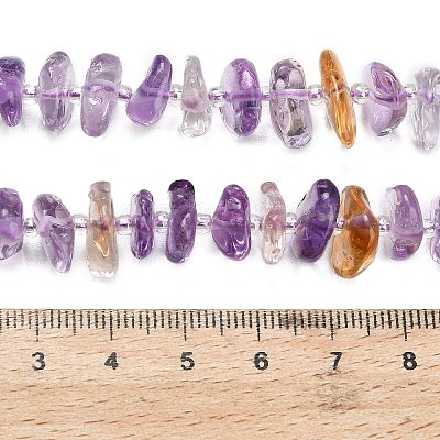 Natural Ametrine Beads Strands G-Z124-A02-01-1