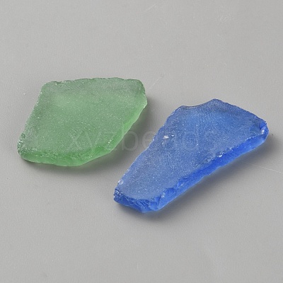 Frosted Glass Cabochons GLAA-WH0038-72-1