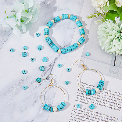 2 Strands 2 Styles Natural Howlite Beads Strands TURQ-HY0001-01-1