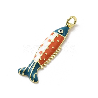 Brass Enamel Pendants KK-P338-07C-G03-1
