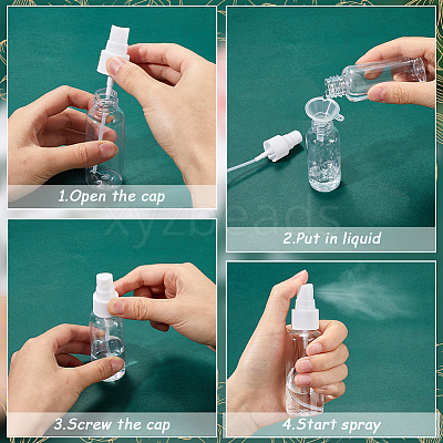 Empty Portable Plastic Spray Bottles AJEW-GF0009-72A-01-1