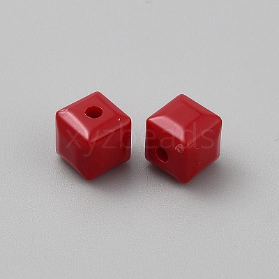 Opaque Acrylic Beads MACR-WH20001-13D-1