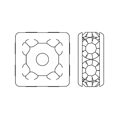 Preciosa® MAXIMA Crystal Multi-Stones Settings Y-PRC-MC8-00030-G-1