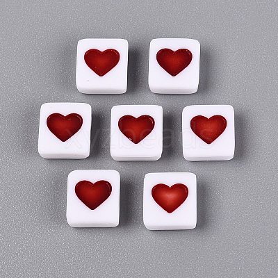 Opaque Acrylic Enamel Beads SACR-Q001-19B-1