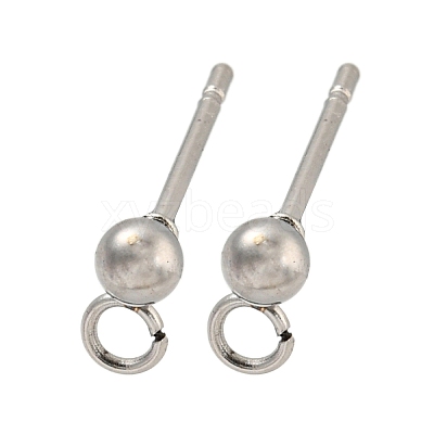 Non-Tarnish 304 Stainless Steel Stud Earring Findings STAS-O004-10A-P-1
