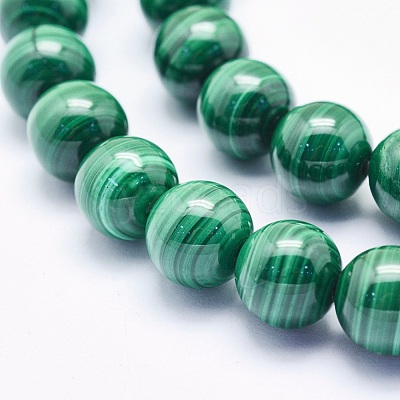 Natural Malachite Beads Strands G-O166-06-8mm-1