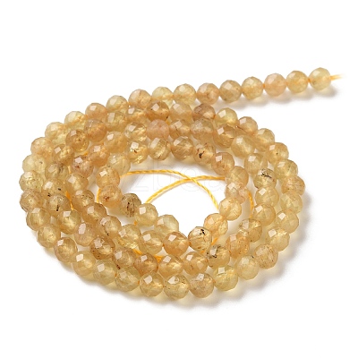 Natural Yellow Apatite Beads Strands GG-CBAE031-A02-4mm-1
