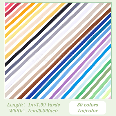 30Pcs 30 Colors Nylon Ribbons SRIB-ME0001-18A-1