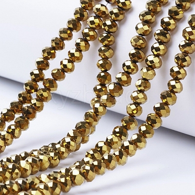 Electroplate Transparent Glass Beads Strands EGLA-A034-T10mm-UA01-1