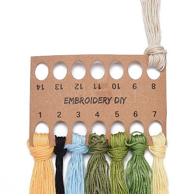 DIY Flower and Mountain Embroidery Kit DIY-O021-12A-1