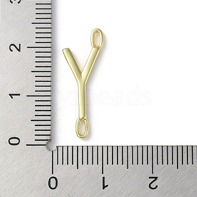 Rack Plating Brass Connector Charms KK-P245-07G-Y-1