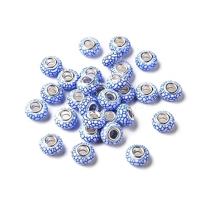 Opaque Resin European Beads RESI-C055-01G-1