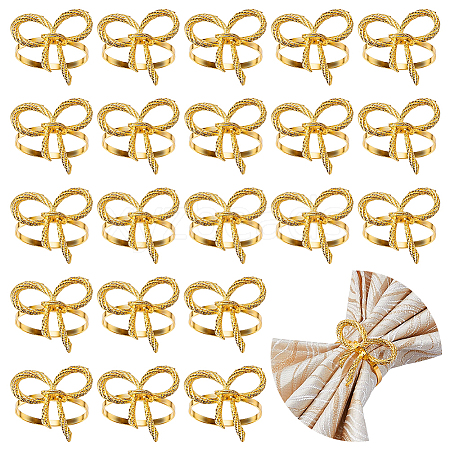 60Pcs Bowknot Alloy Napkin Rings AJEW-DR0002-68-1