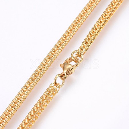 304 Stainless Steel Wheat Chain Necklaces MAK-L015-24D-1