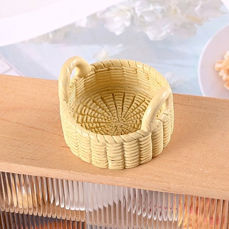 Resin Miniature Round Basket Ornaments DIY-TAC0010-45B-1