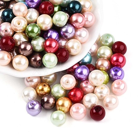 Glass Pearl Beads HY-Q003-10mm-M01-1