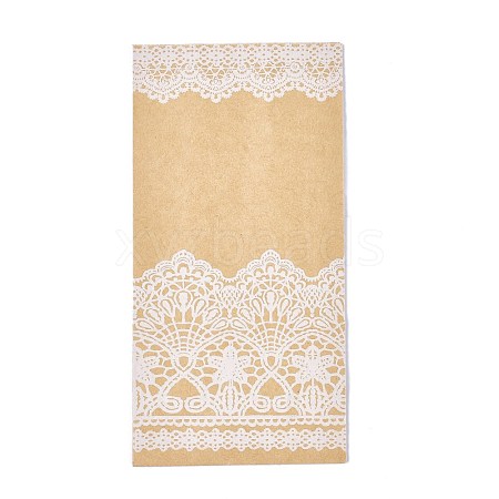 Lace Pattern Eco-Friendly Kraft Paper Bags AJEW-M207-B01-01-1