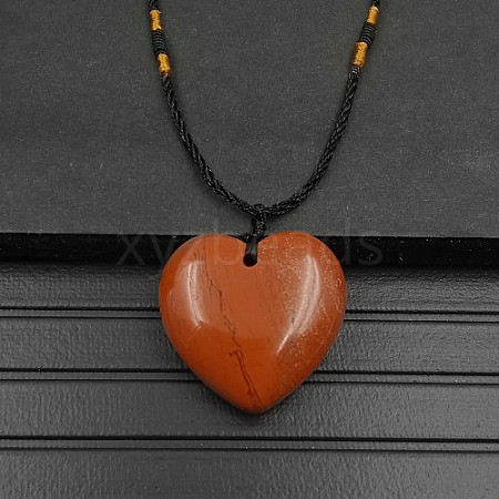 Natural Red Jasper Pendant Necklaces XA8803-12-1