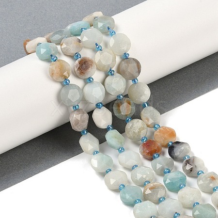 Natural Flower Amazonite Beads Strands G-C116-A38-01-1