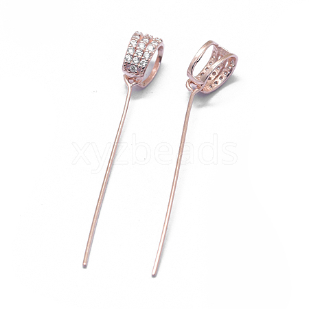 925 Sterling Silver Pinch Bails STER-L055-18RG-1