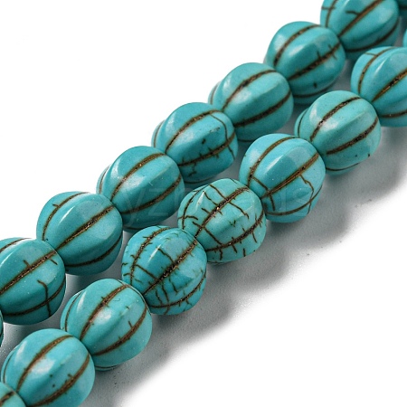 Dyed Synthetic Turquoise Beads Strands G-G075-D02-01-1