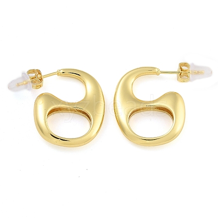 Brass Stud Earrings EJEW-K293-21G-1